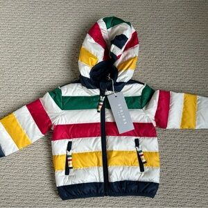 NWT Hudson’s Bay Company Stripes Puffer Jacket